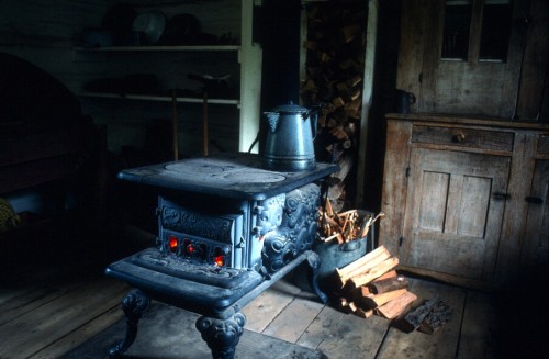 Iron Stoves cooked food and heated homes.